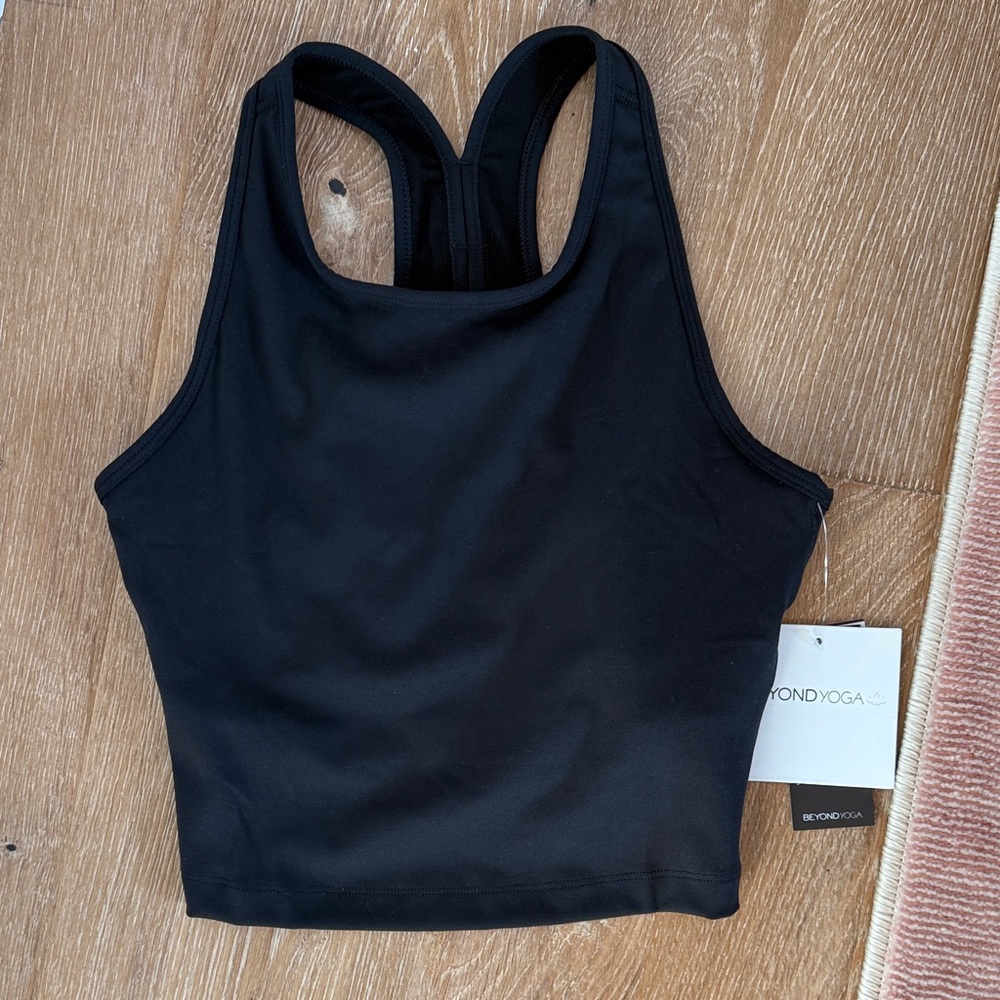 Beyond Yoga Classic Black Racerback Tank black size small